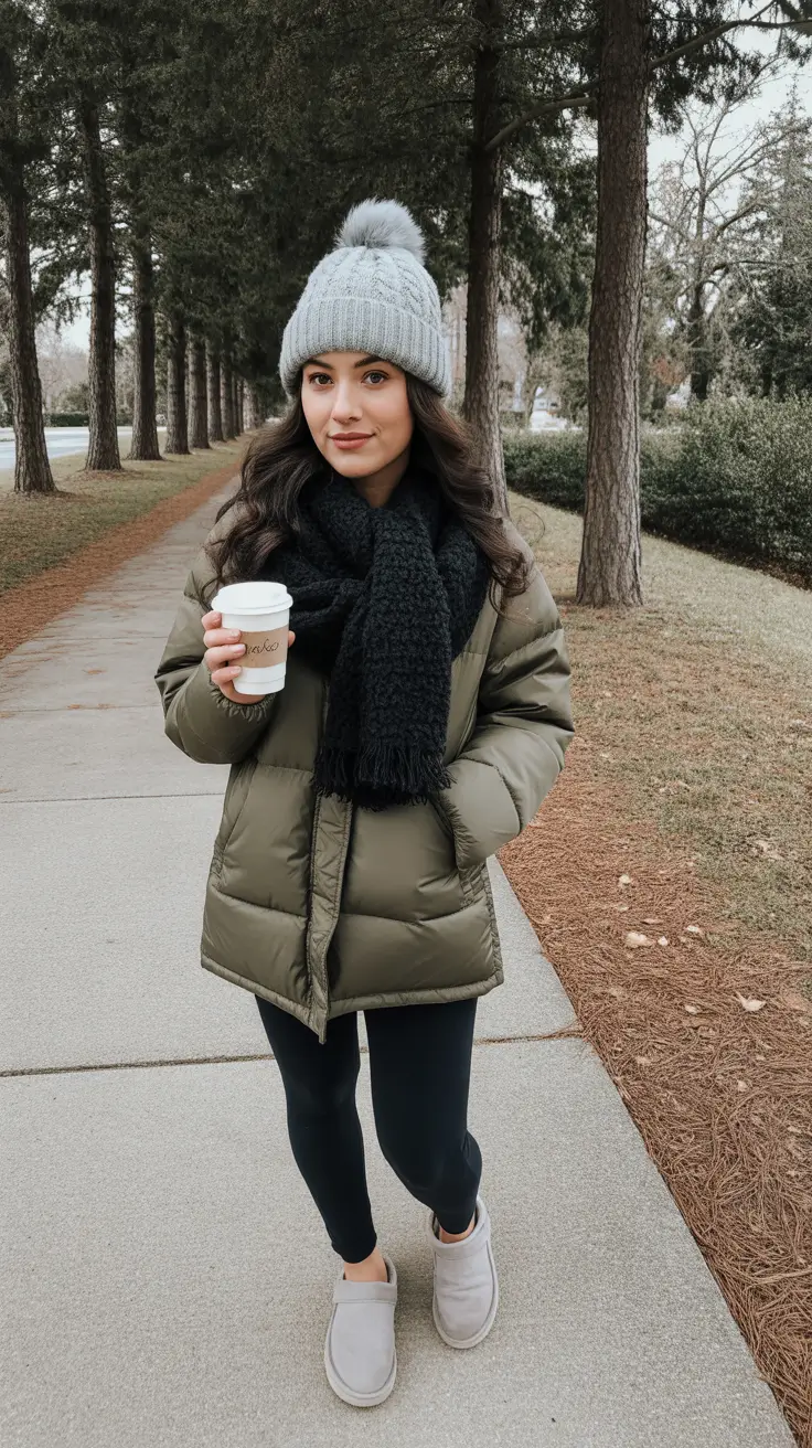 Outfits with Ugg boots 2026 Muted Green Mornings