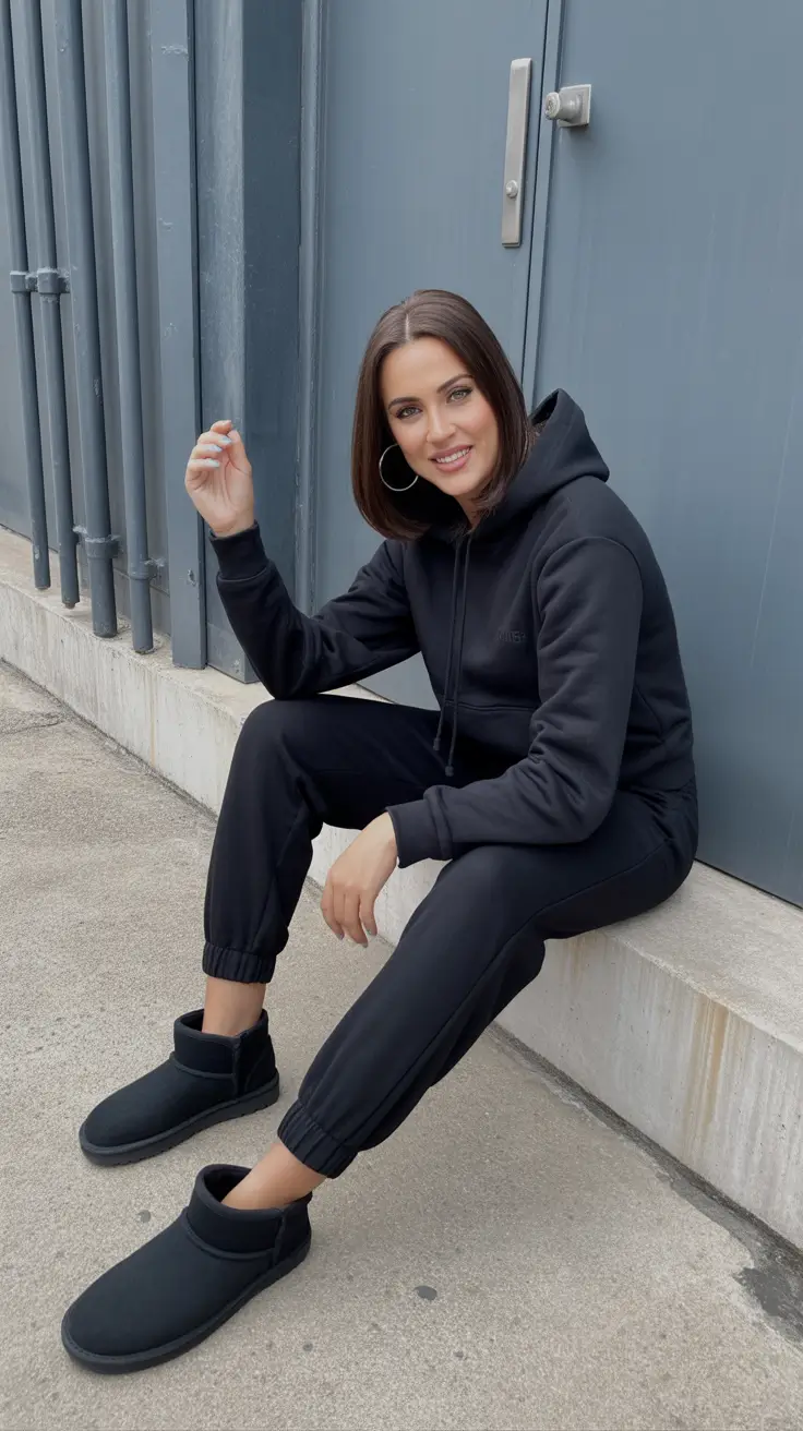 Outfits with Ugg boots 2026 Urban Noir Comfort