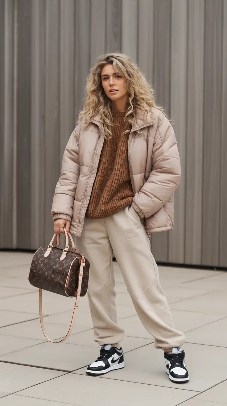 cold weather outfits casual Neutral Tones and Luxe Comfort