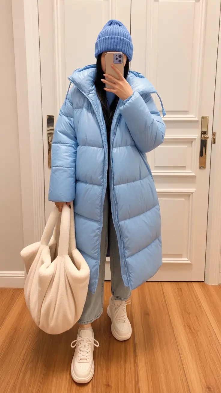 cold weather outfits for school Powder Blue Comfort