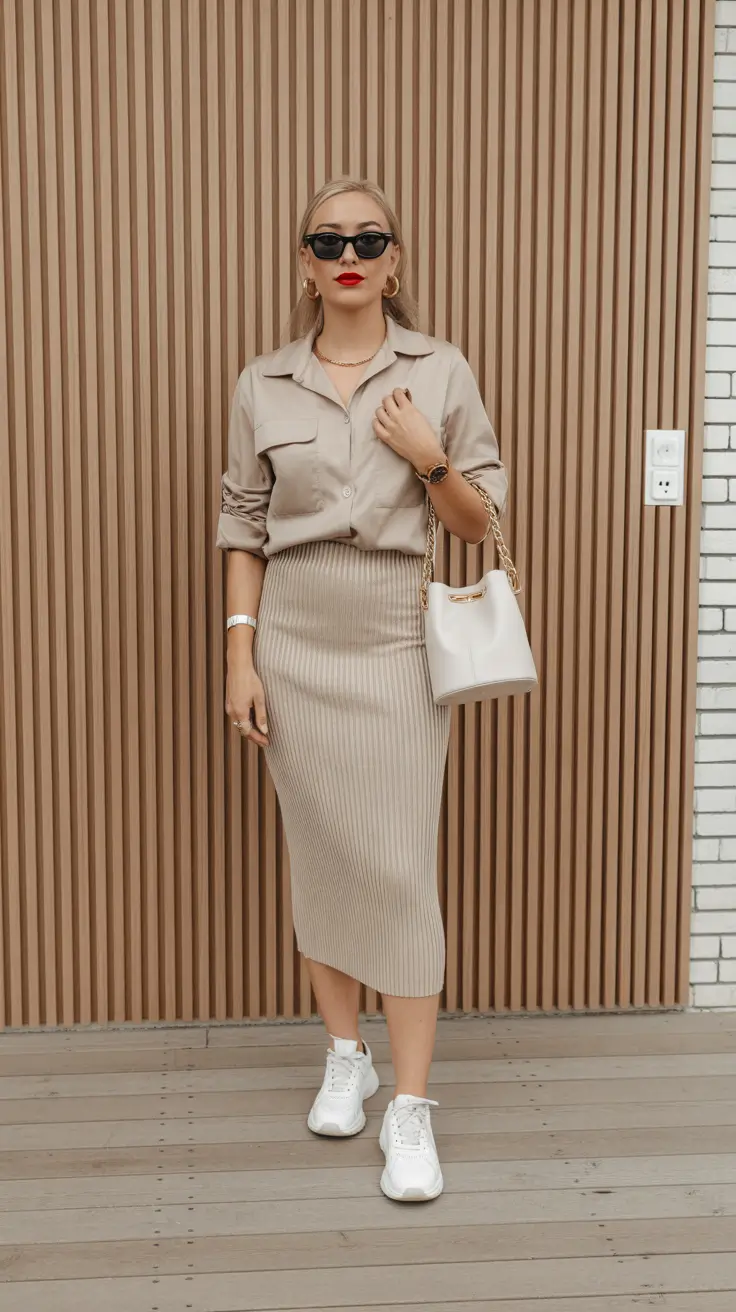 Stylish everyday outfits 2026 Neutral Power Chic