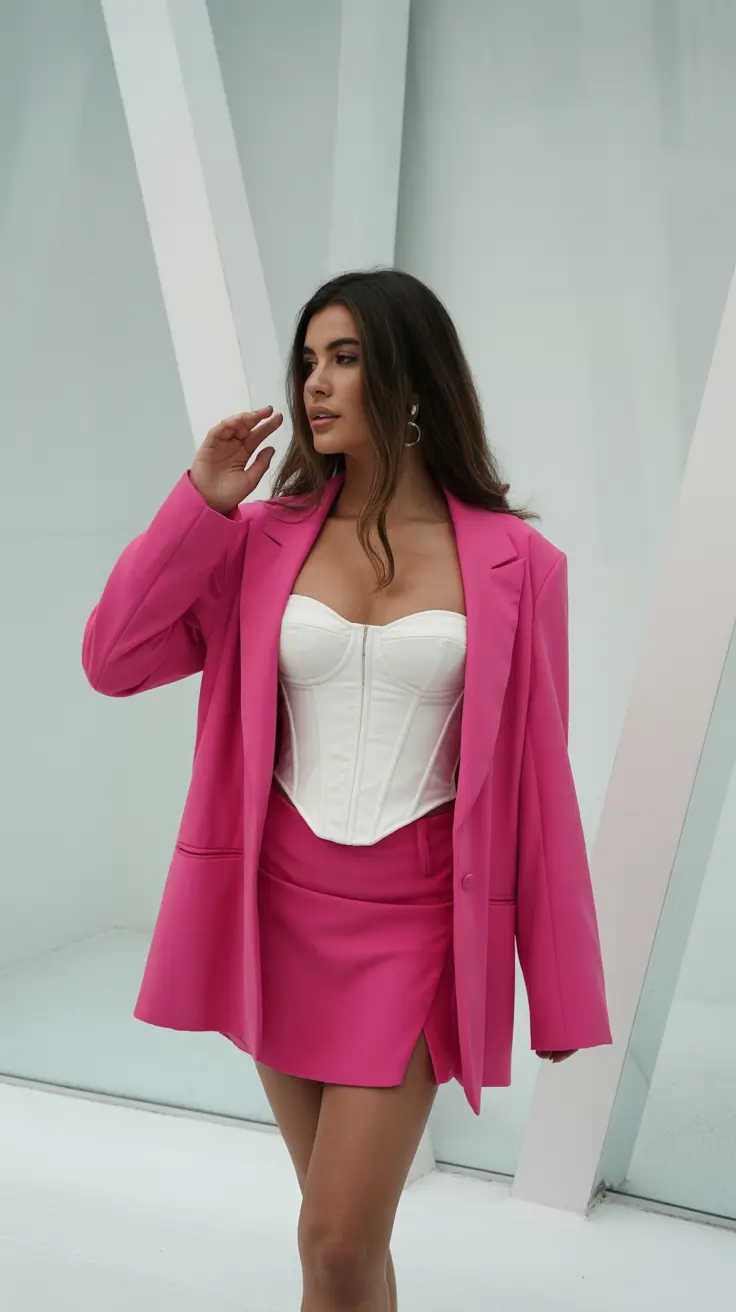 Stylish everyday outfits 2026 Power Pink Revival