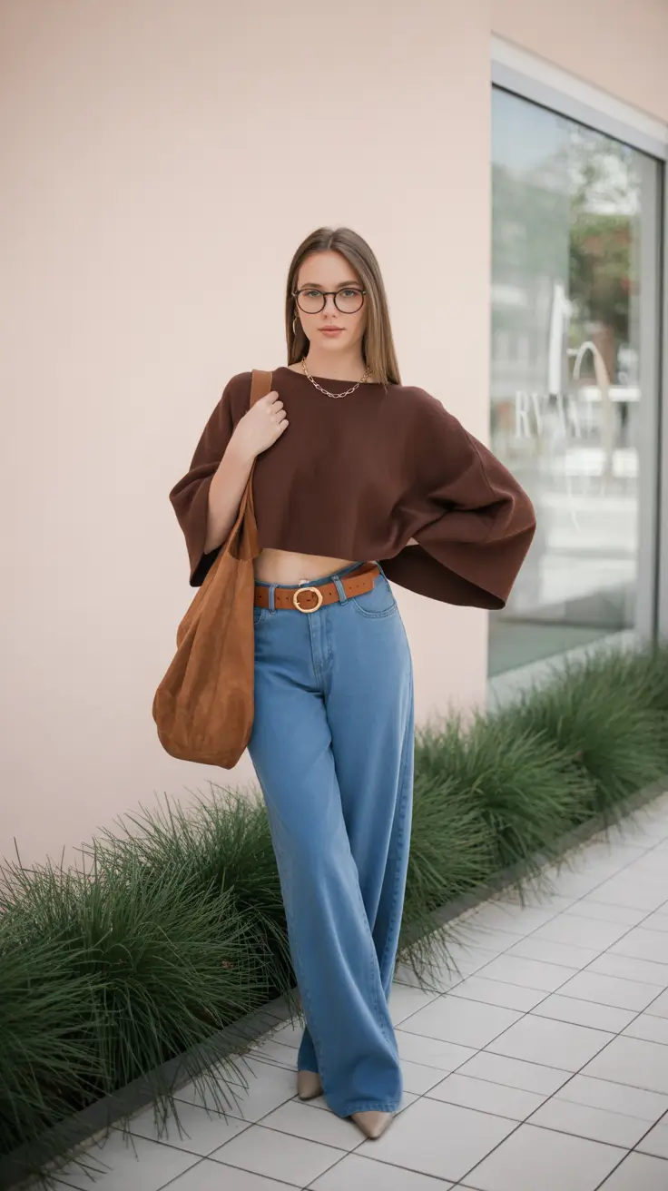 Stylish jeans outfits 2026 Chocolate Elegance Reimagined