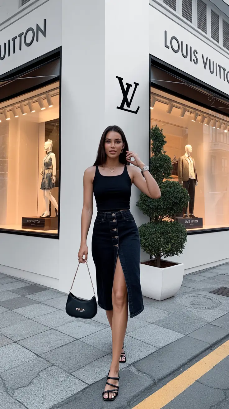 Stylish jeans outfits 2026 City Noir Sophistication