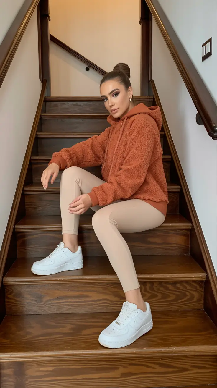 Stylish legging outfits 2026 Warm Spice Comfort