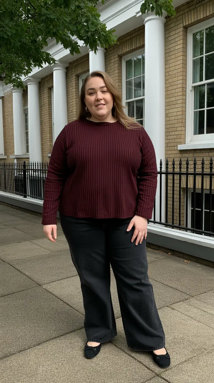 Wine-Toned Ease Stylish midsize outfits 2026