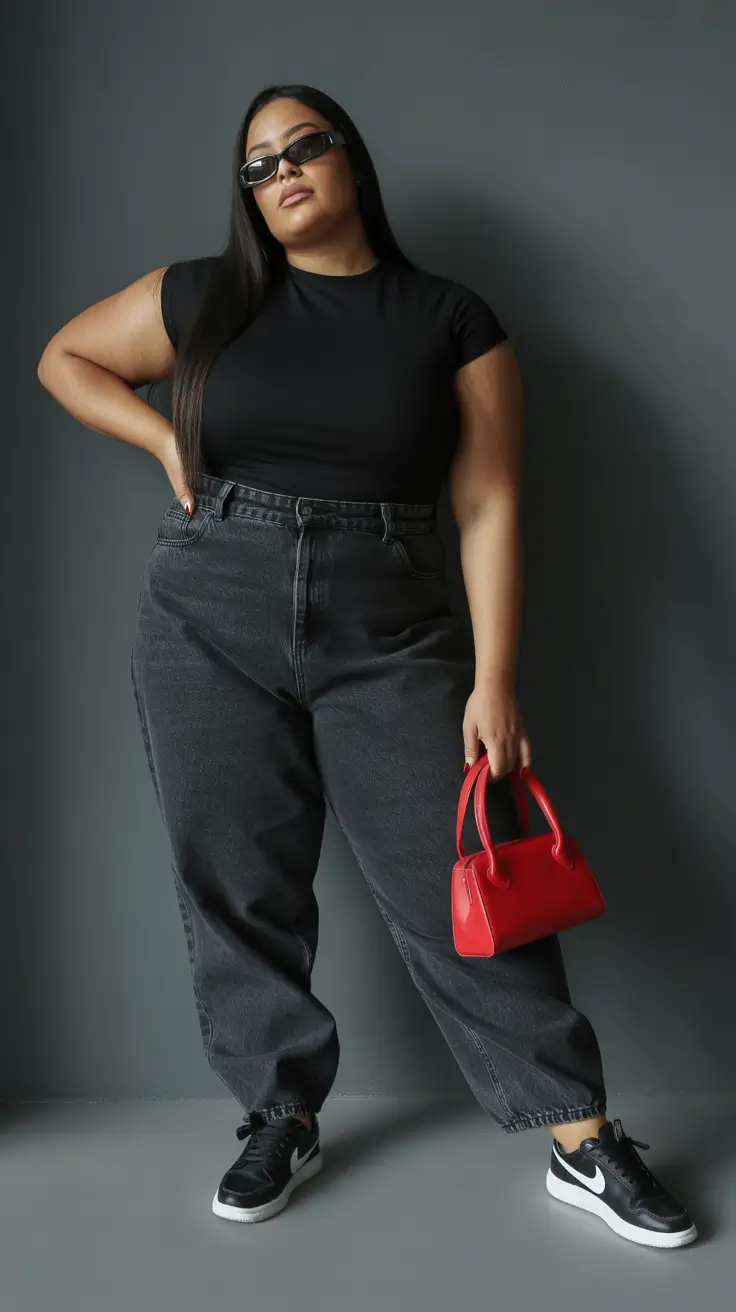 Bold Monochrome Motion Stylish midsize outfits 2026