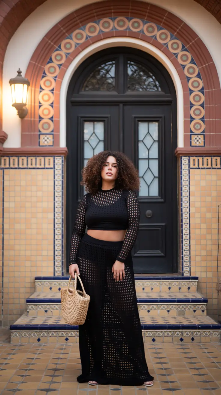 Midnight Crochet Allure Stylish midsize outfits 2026