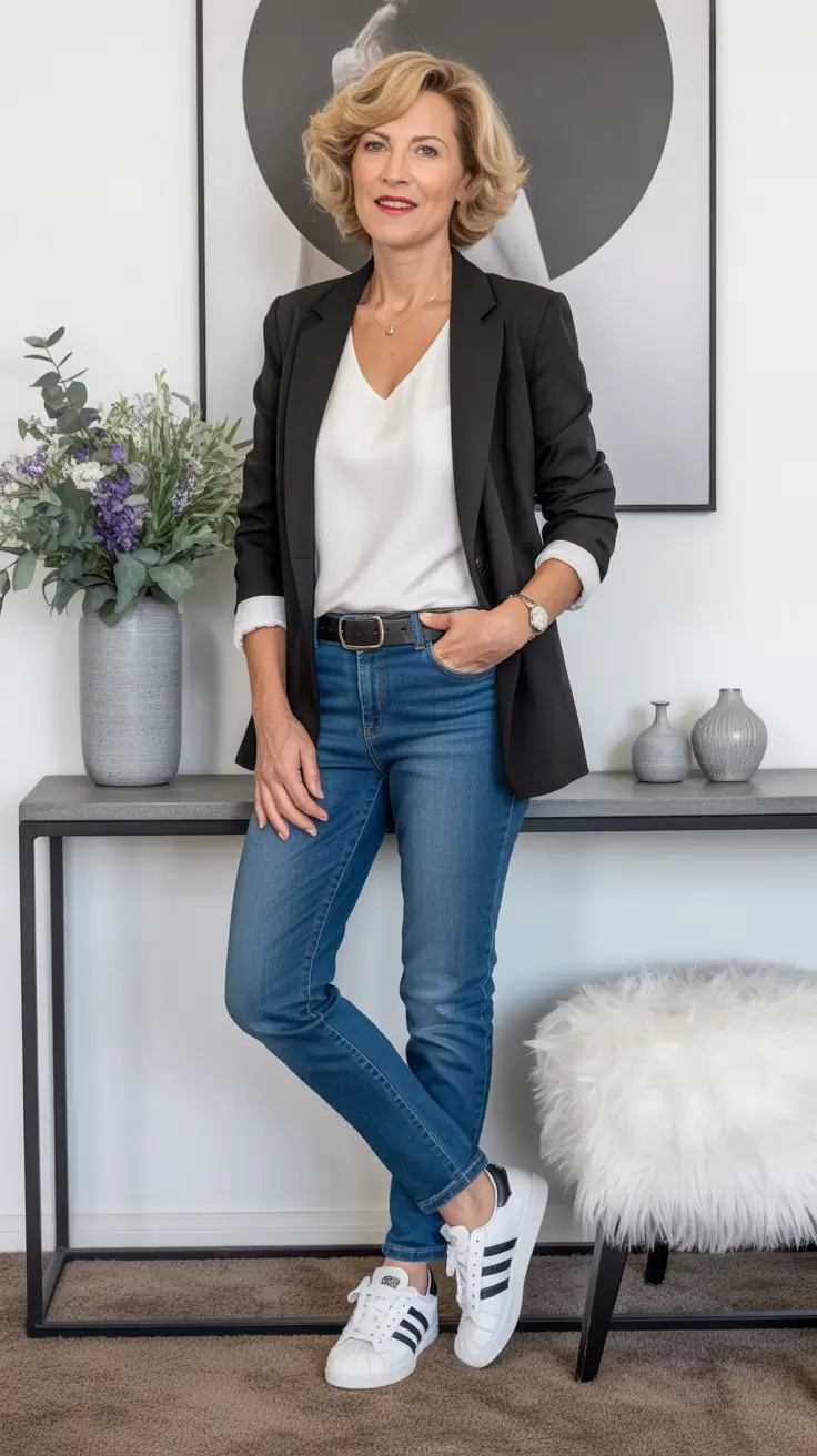outfits for women over 50 casual Smart Everyday Blazer