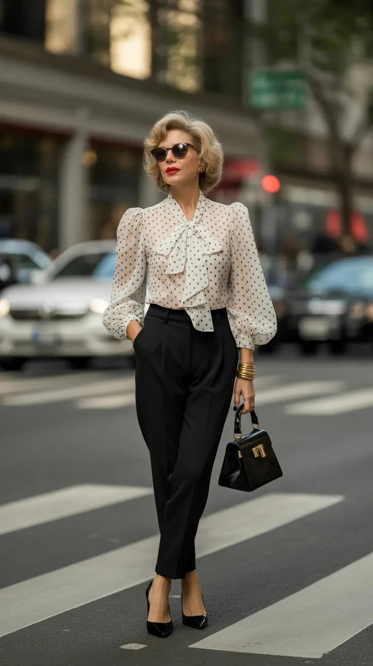 outfits for women over 50 2026 City Chic in Polka Dots