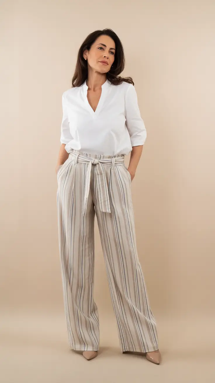 outfits for women over 50 spring Light Linen Ease