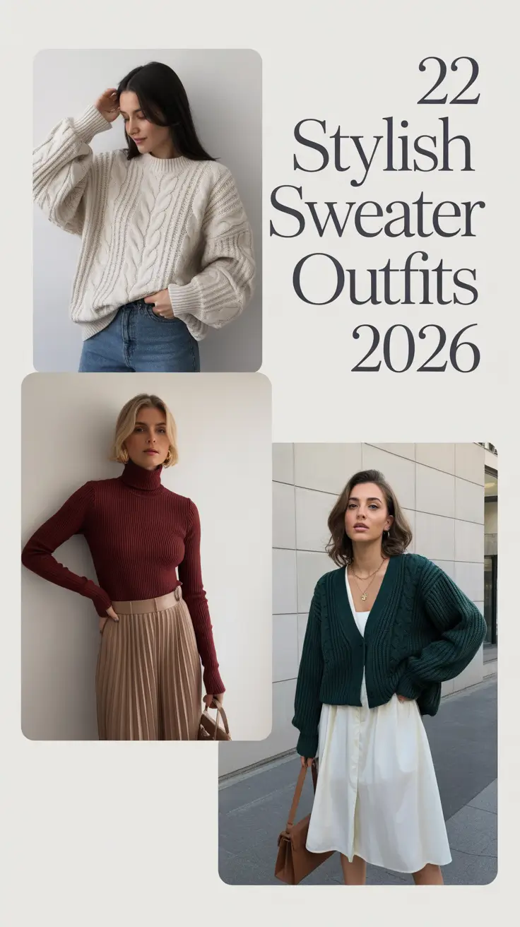 Stylish Sweater Outfits 2026: Cozy, Chic & Effortless Looks for Every Season