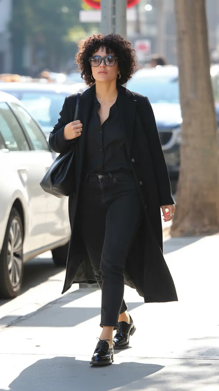 fashion outfits 2026 trends fall Timeless All-Black Power Look