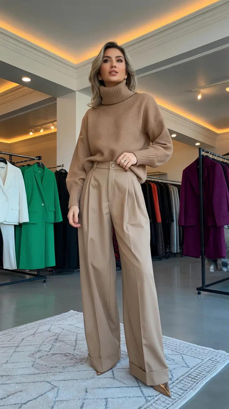 fashion outfits 2026 trends fall Neutral Perfection in Camel Tones