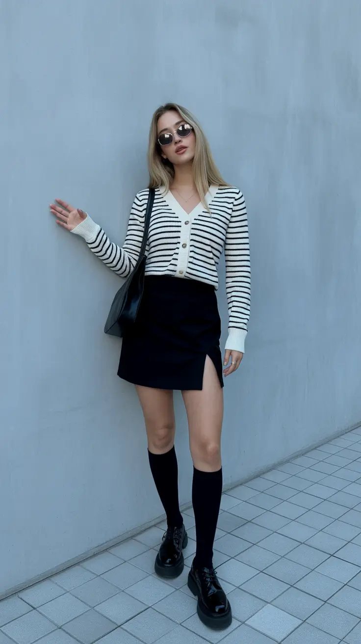 fashion outfits 2026 trends fall Striped Parisian Cool