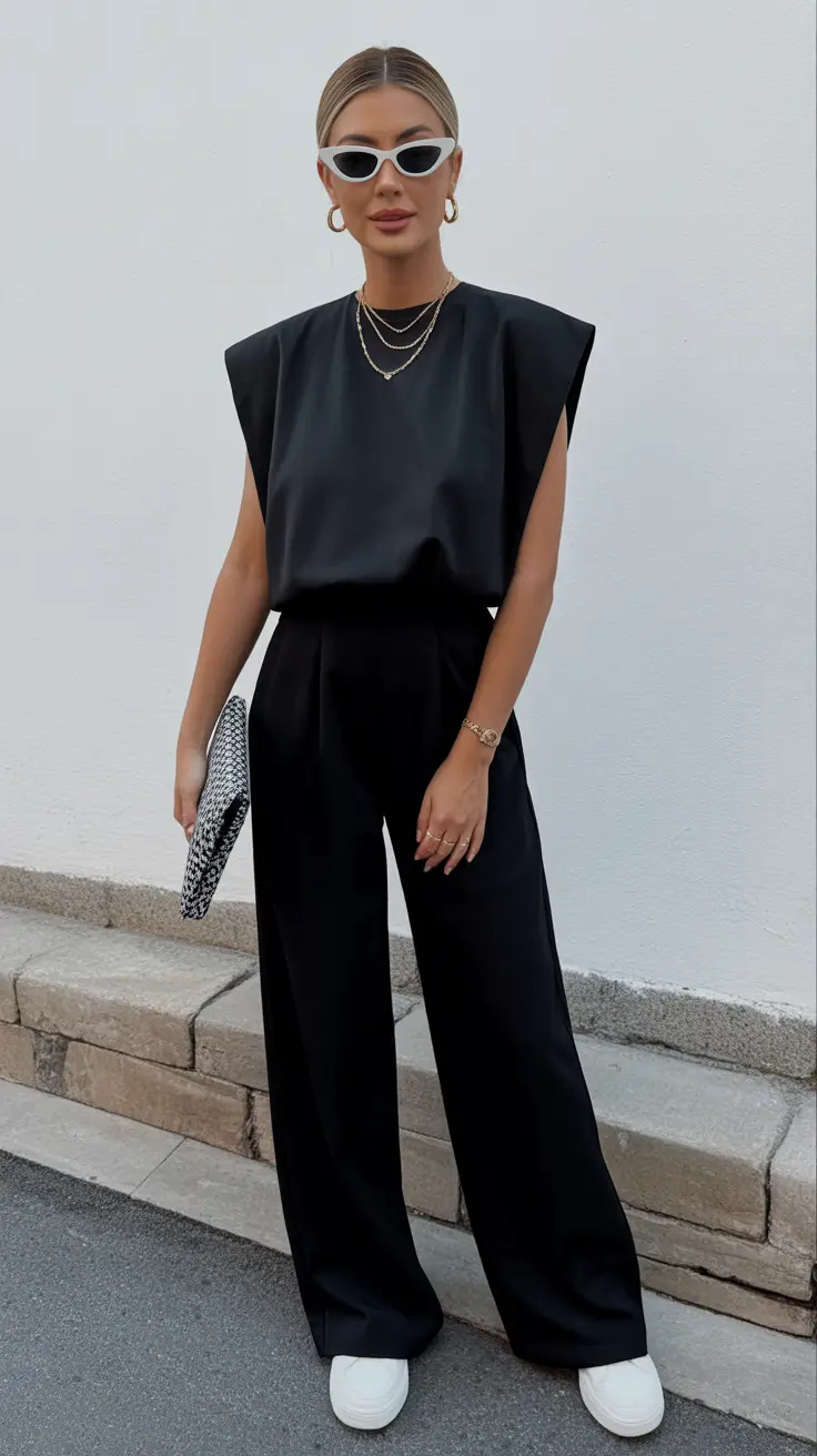 fashion outfits 2026 trends fall Black Streetwear with a Luxe Twist