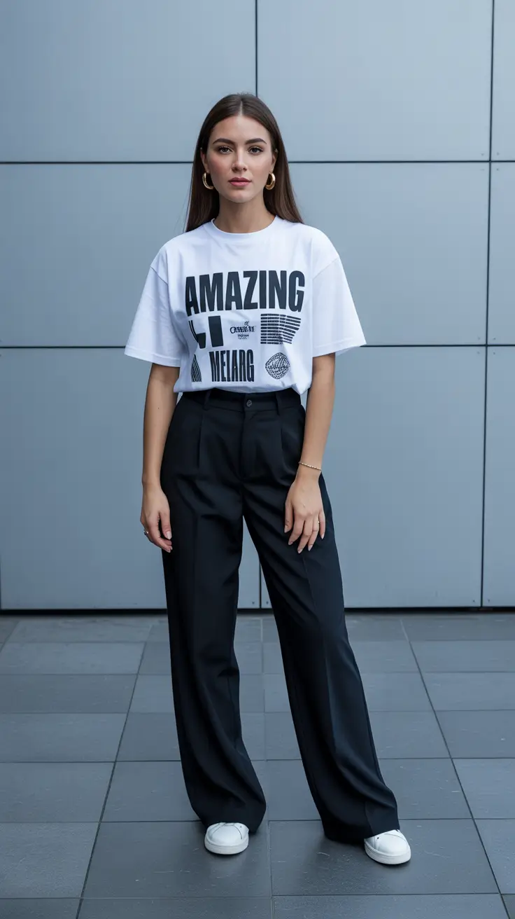 fashion outfits 2026 trends fall Graphic Simplicity Meets Street Cool