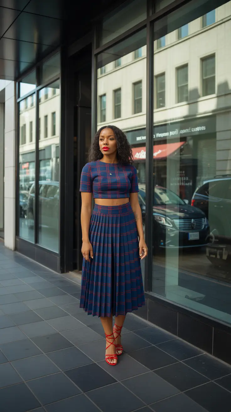 outfits for black women fall Plaid Perfection Classic with a Twist