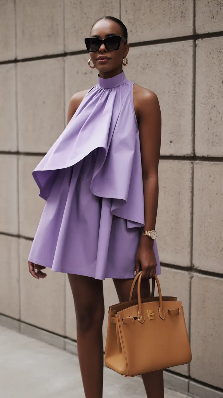 outfits for black women classy Lavender Luxe Modern Elegance in Motion