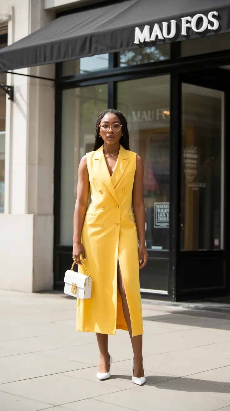 outfits for black women summer Golden Hour Power Tailored Brilliance
