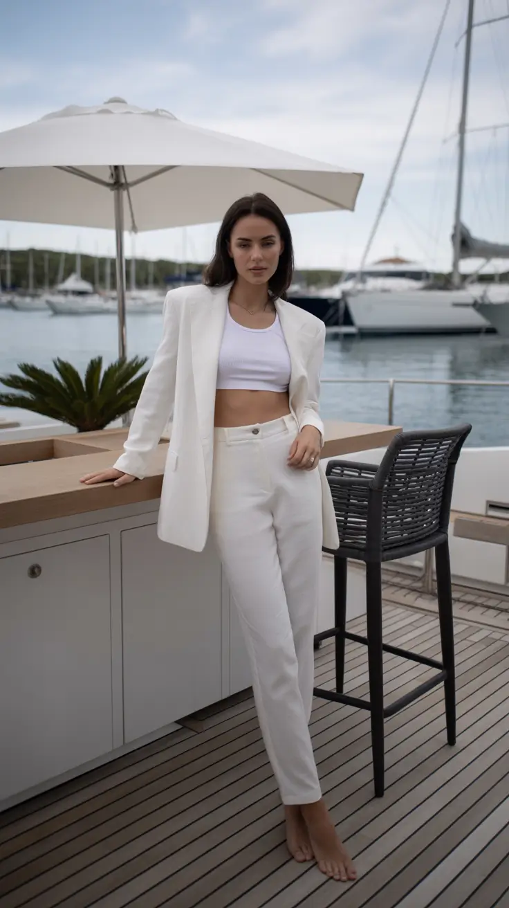 trendy outfits 2026 White Elegance by the Marina