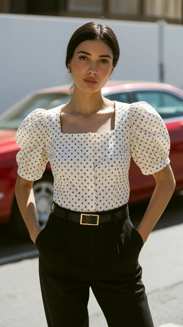 trendy outfits 2026 Polka Dots and Parisian Moods