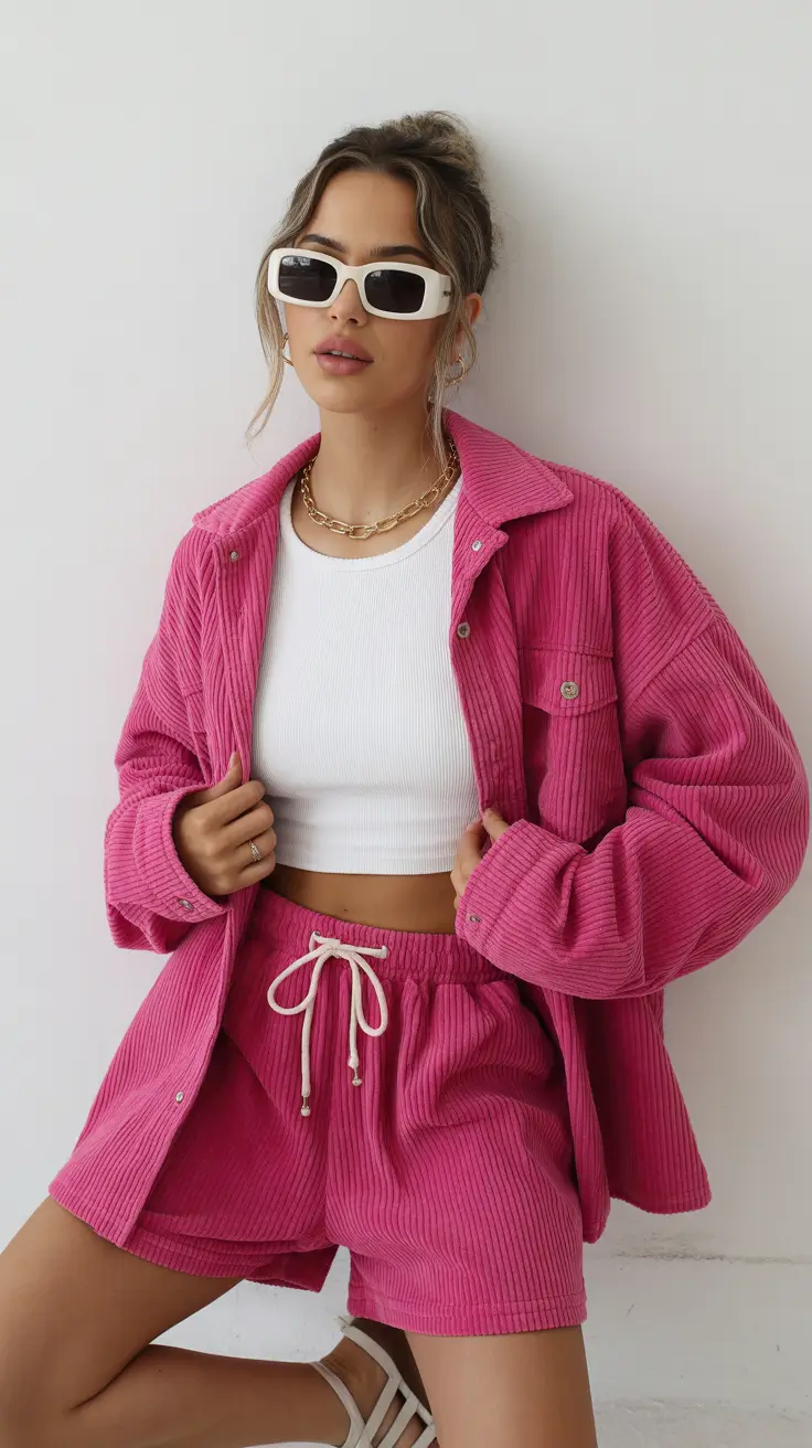 trendy outfits 2026 Vibrant Corduroy Confidence