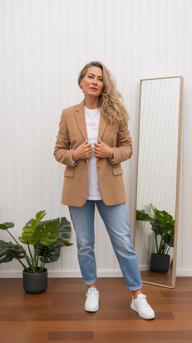 outfits for women over 40 2026 Sporty Camel Cool