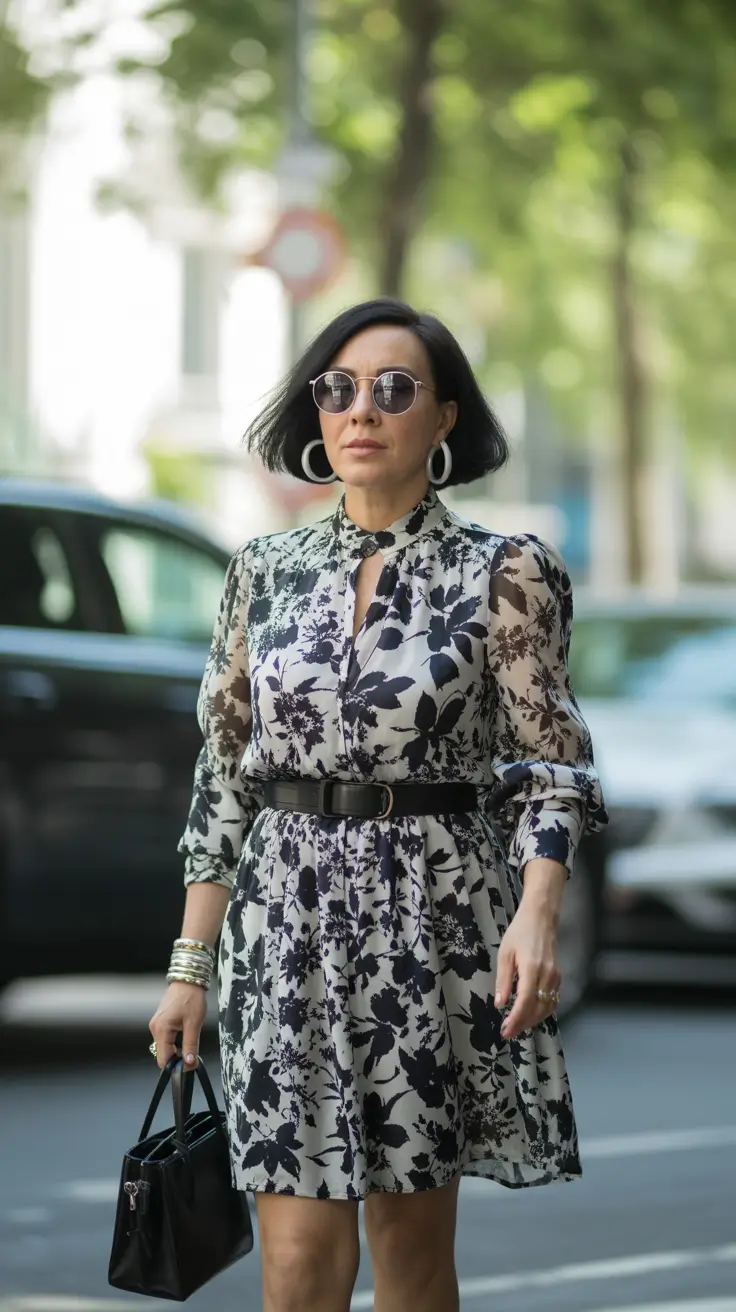 outfits for women over 40 2026 Modern Floral Power