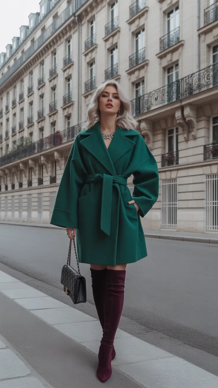 outfits for women over 40 2026 Emerald Chic With a Twist