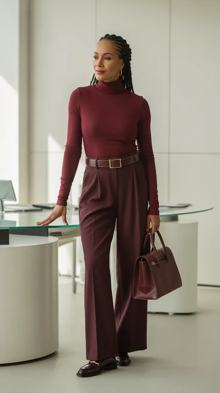 outfits for women over 40 2026 Monochrome Elegance