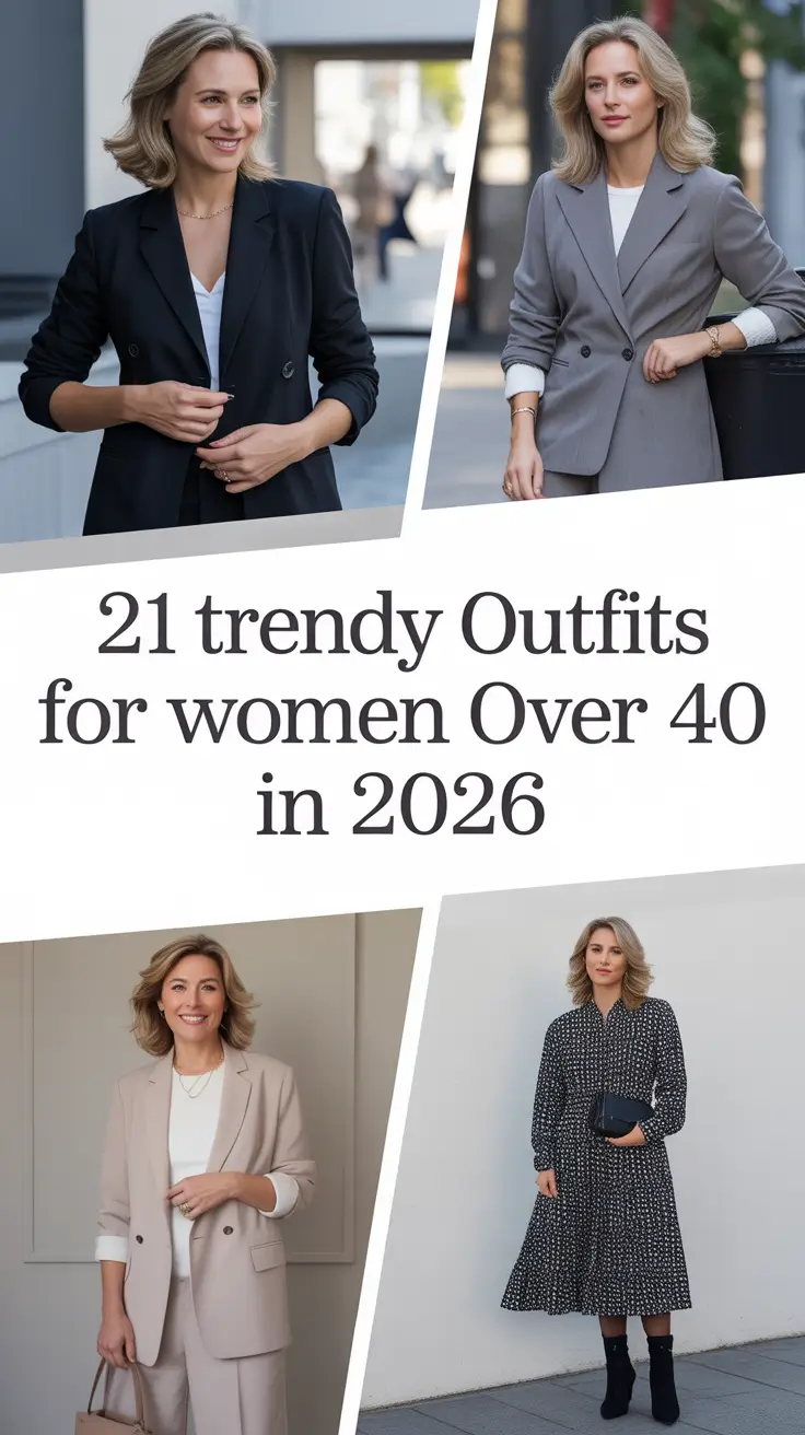 Trendy Outfits for Women Over 40 in 2026: Elegant, Casual & Everyday Styles to Try This Year