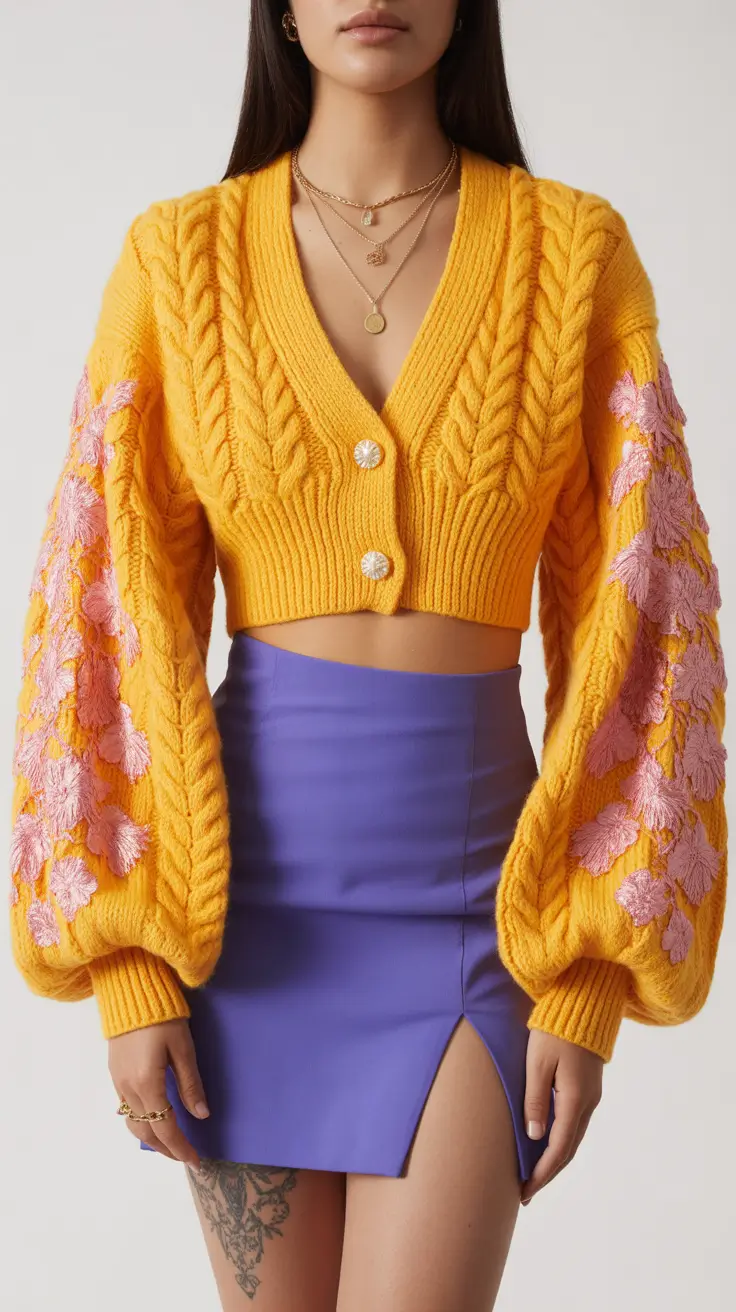 Trendy skirt outfits 2026 Vibrant Boldness: Color-Blocked Confidence