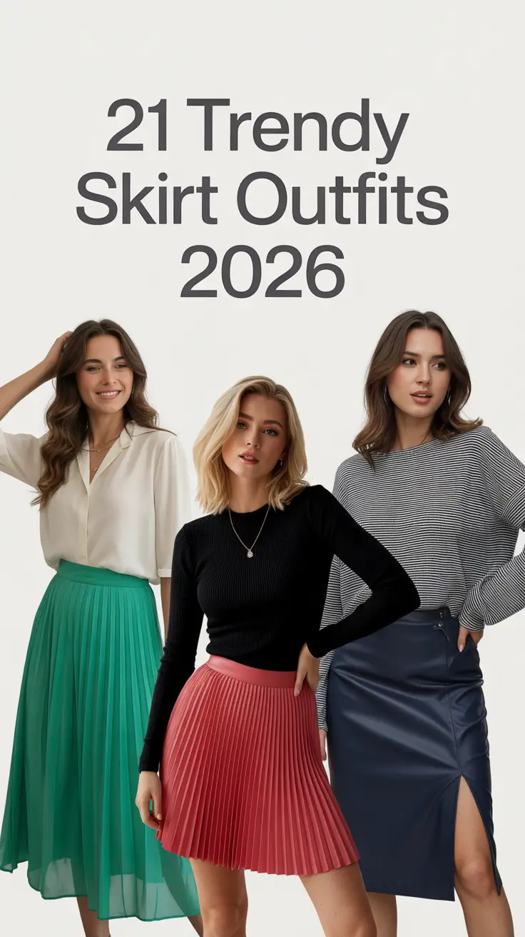 Trendy Skirt Outfits 2026: Fresh Looks to Style Skirts from Denim Mini to Satin Maxi