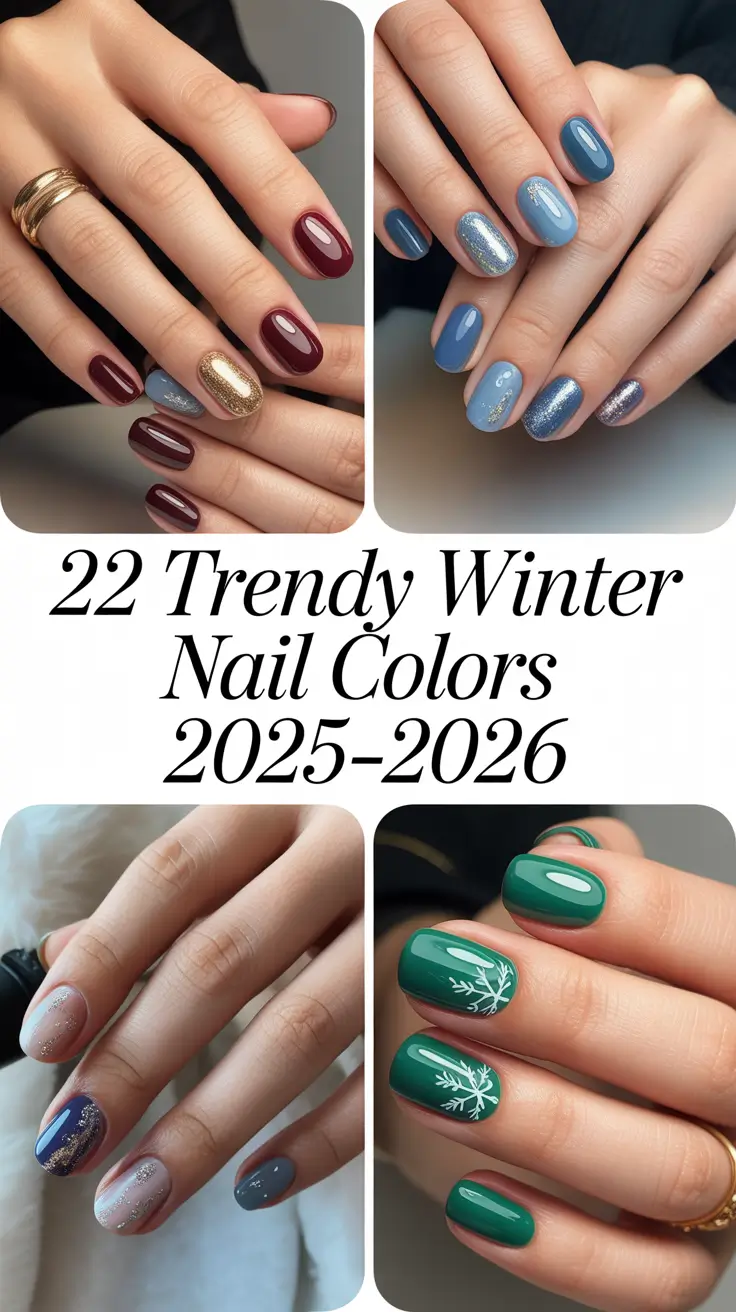 Trendy Winter Nail Colors 2025–2026: Classy Gel & Polish Ideas for Every Season