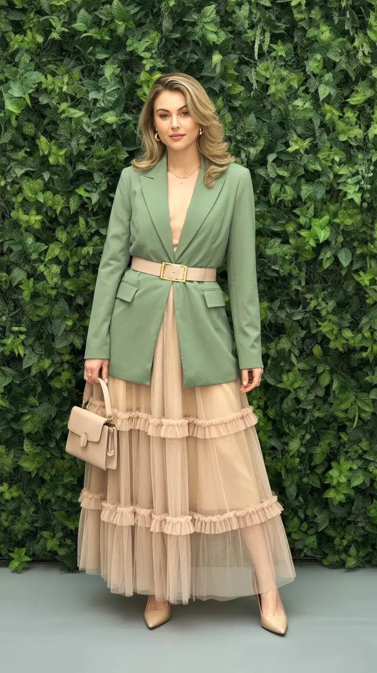wedding guest outfits 2026 Green Muse