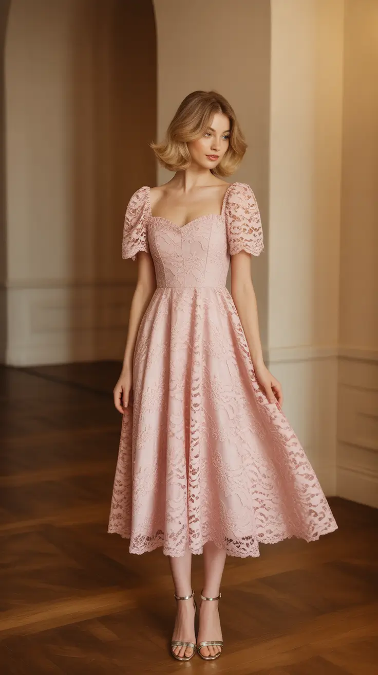 wedding guest outfits 2026 Soft Pink Grace
