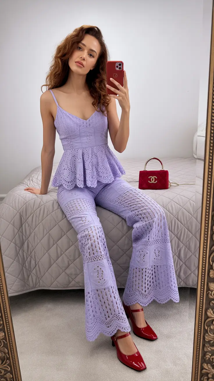 wedding guest outfits 2026 Lavender Playfulness