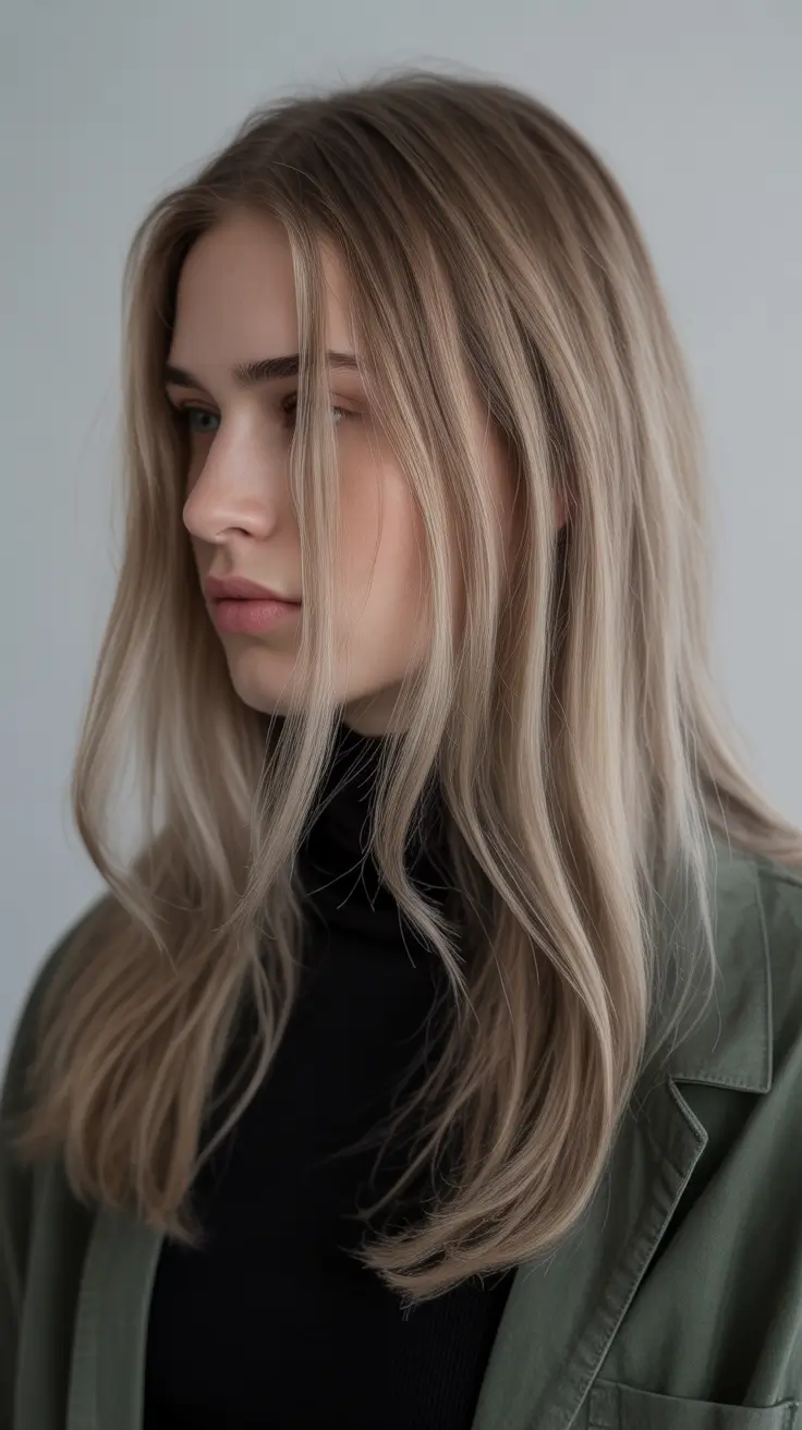 ash blonde hair color 2026 Soft Rooted Ash Layers