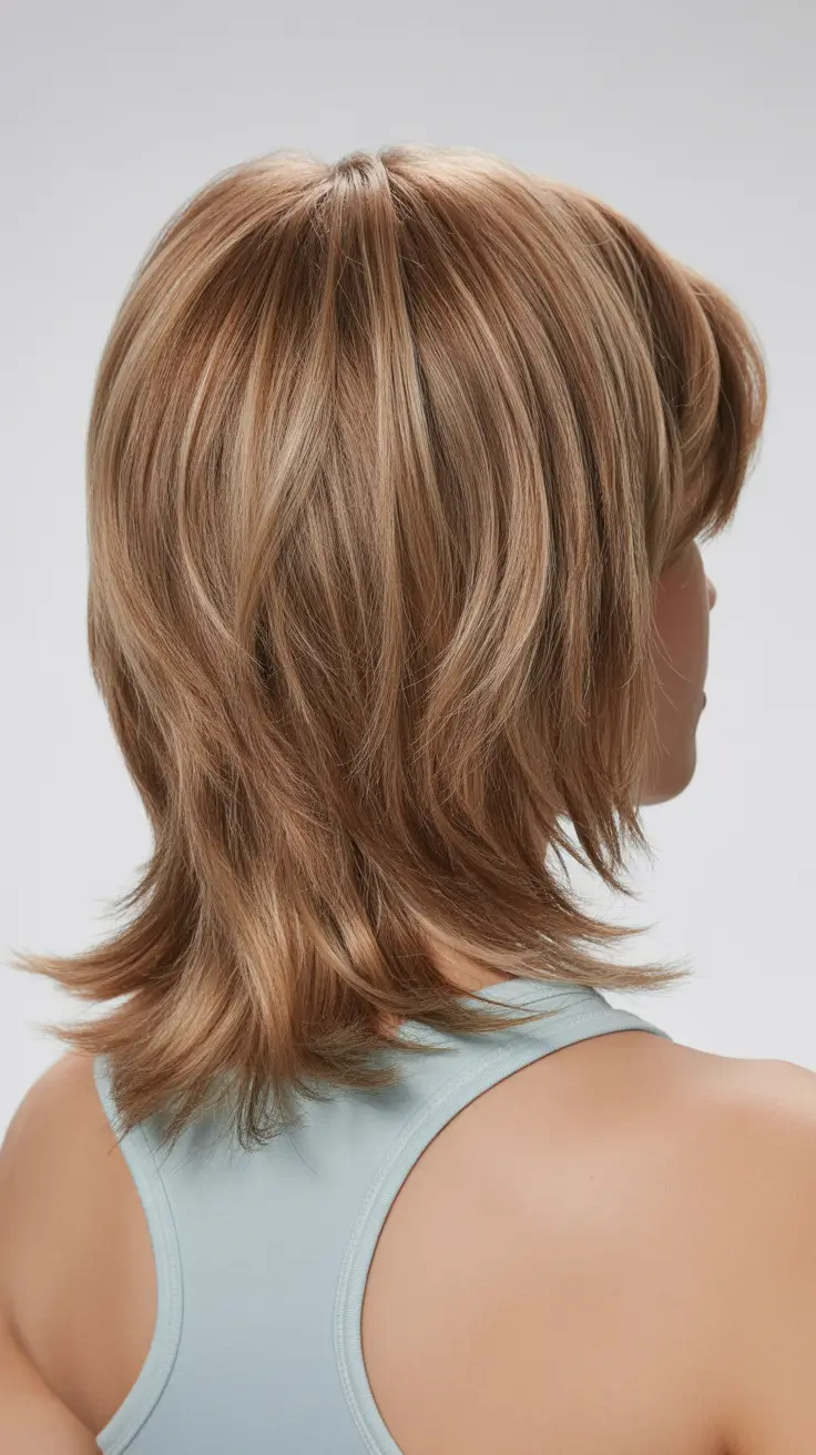 ash brown hair color 2026 Warm Milk Tea Shag for Playful Texture