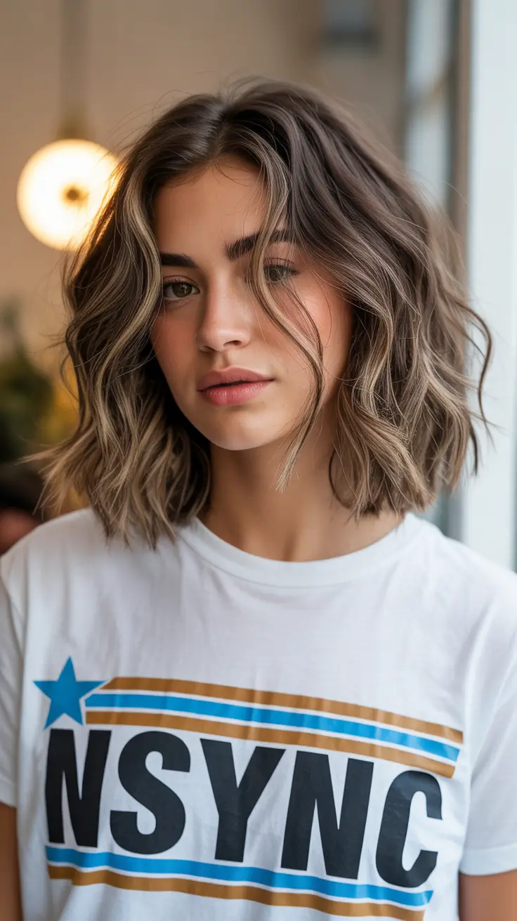 ash brown hair color 2026 Smokey Balayage for Effortless Texture