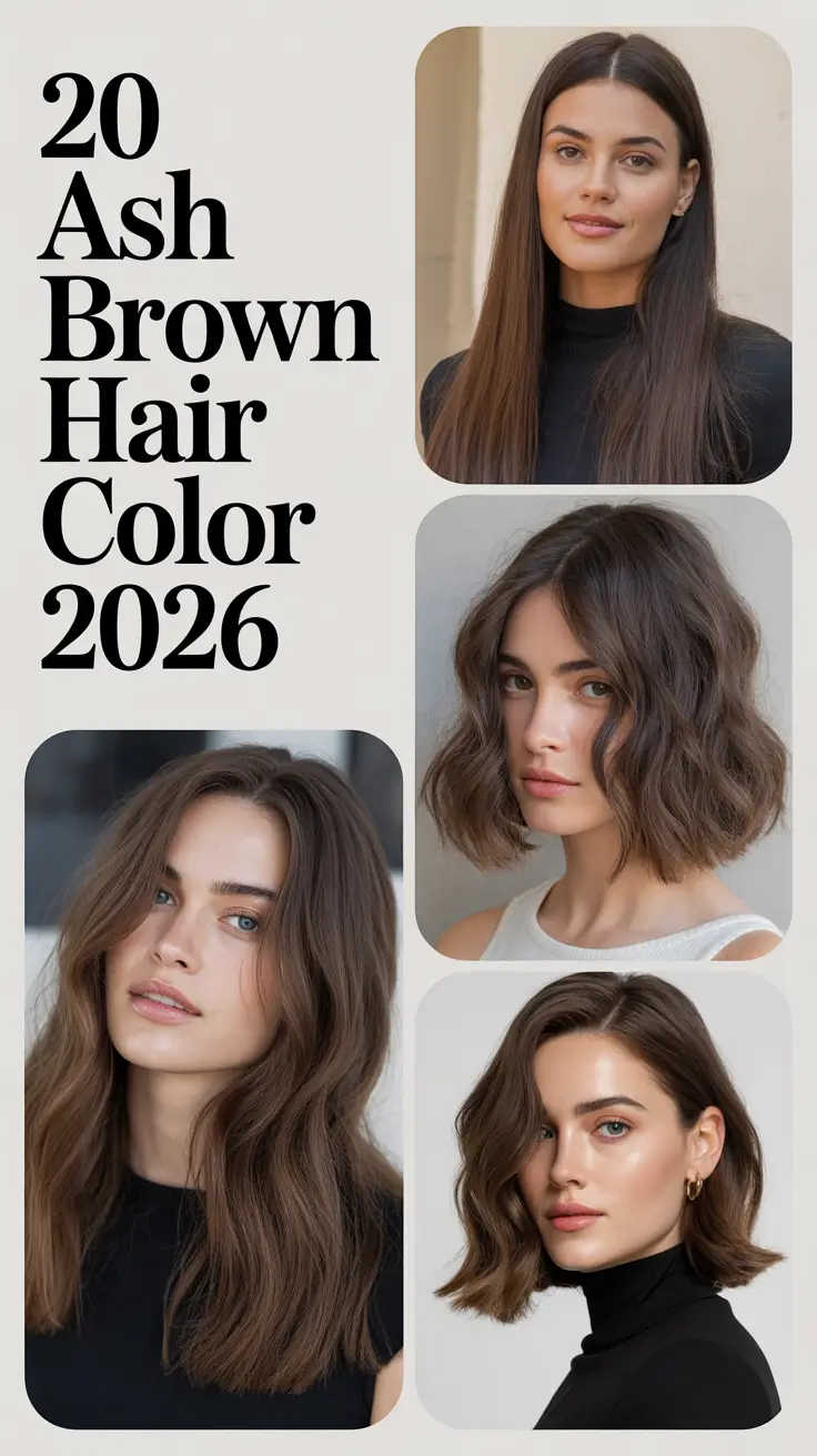 Ash Brown Hair Color 2026: Cool, Smokey, and Golden Shades for Every Skin Tone
