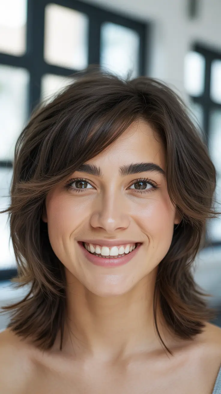 fat face haircuts 2026 Feathered Shag Revival