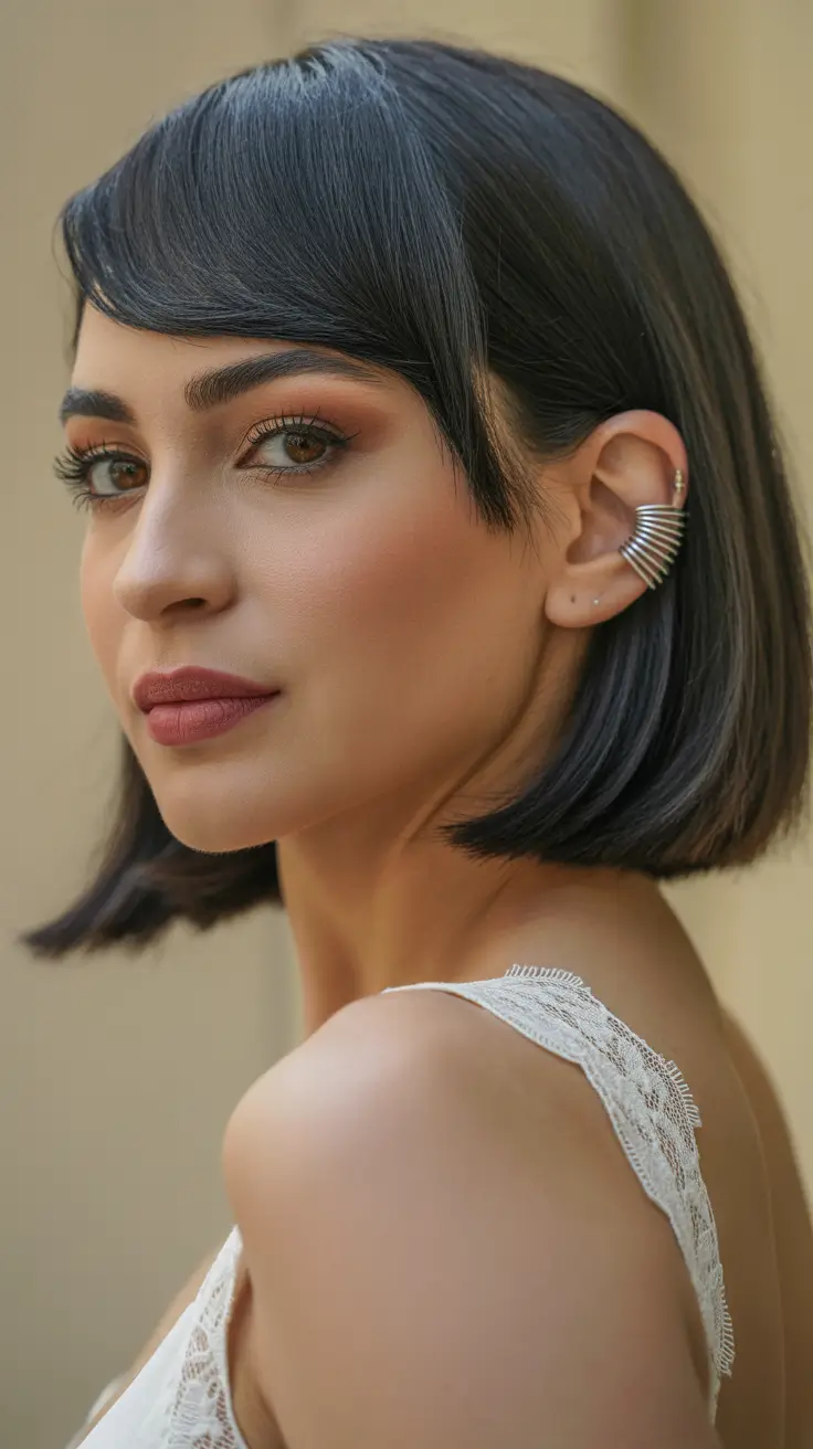 Best haircuts for medium hair 2026 Micro Bangs Bob