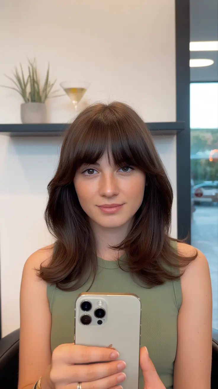 Best haircuts for medium hair 2026 Butterfly Bang Layers