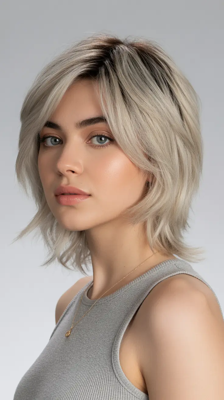 haircuts for thin fine hair short layers platinum 2026
