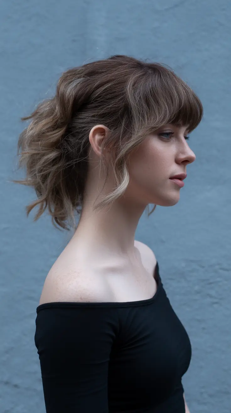 best haircuts for wavy hair 2026 Wavy Pony with Romantic Face-Framing Layers