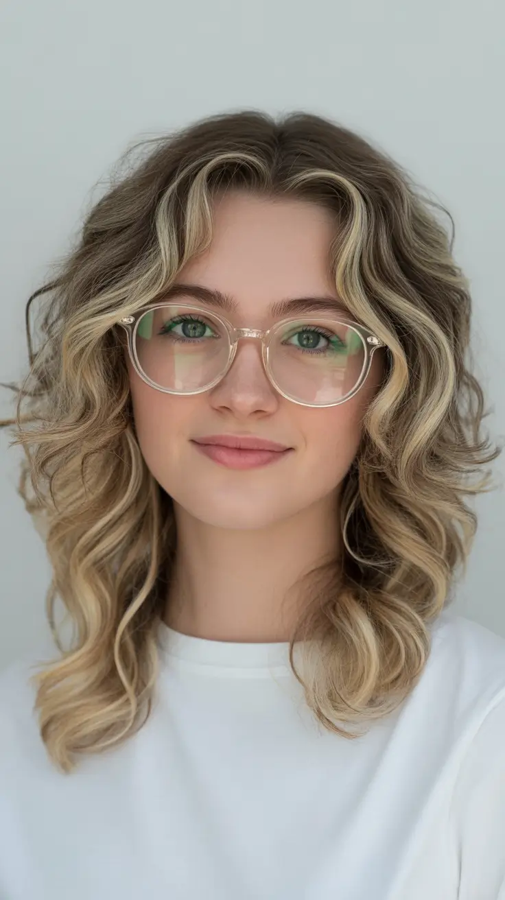 best haircuts for wavy hair 2026 Soft Blonde Layers with Framed Waves