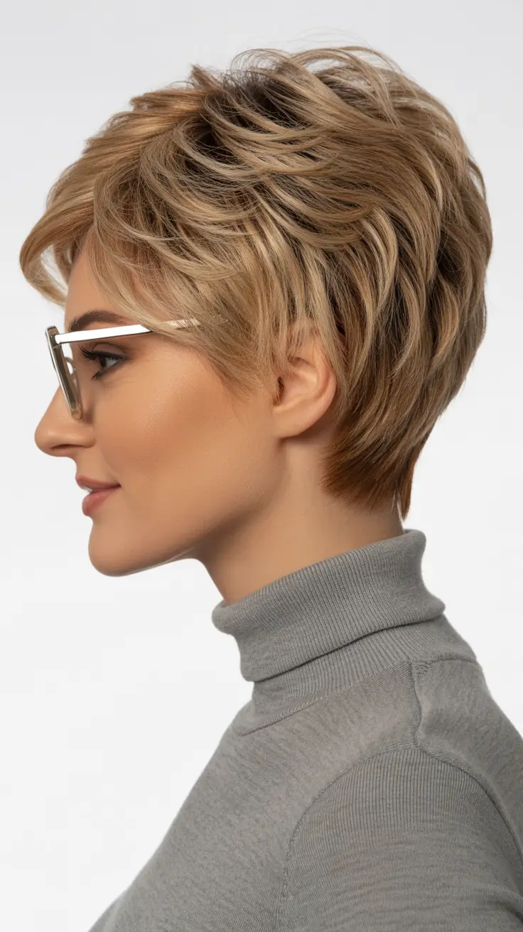 short haircuts for women 2026 Textured Tapered Layers with Modern Movement