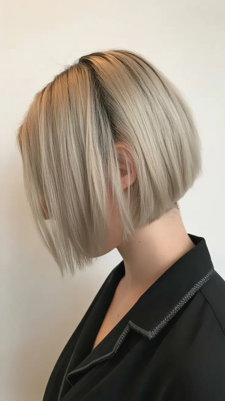 short haircuts for women 2026 Sharp Modern Blunt Bob with Sleek Edges